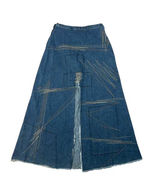 Vintage 90s Hysteric Glamour Embroidered Denim Skirt Size W27, 2 of 4