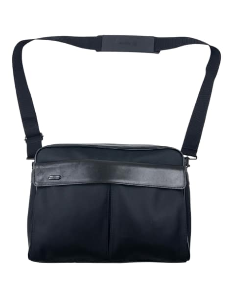 Vintage 90s Issey Miyake Crossbody Messenger Bag in Black - view 1
