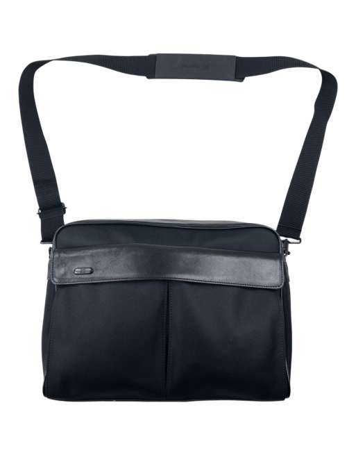 Vintage 90s Issey Miyake Crossbody Messenger Bag in Black