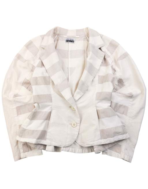 Vintage 90s Issey Miyake Fete Striped Jacket Size M