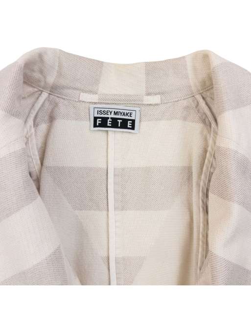 Vintage 90s Issey Miyake Fete Striped Jacket Size M, 3 of 4