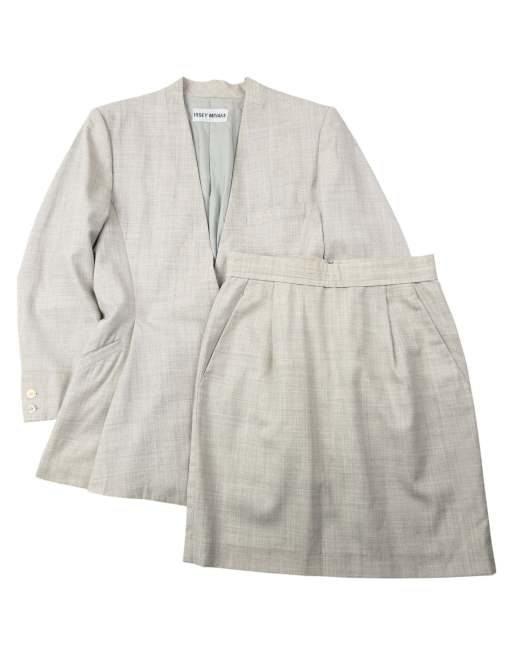 Vintage 90s Issey Miyake Pleated Jacket & Skirt Suit Set Size M, 1 of 4