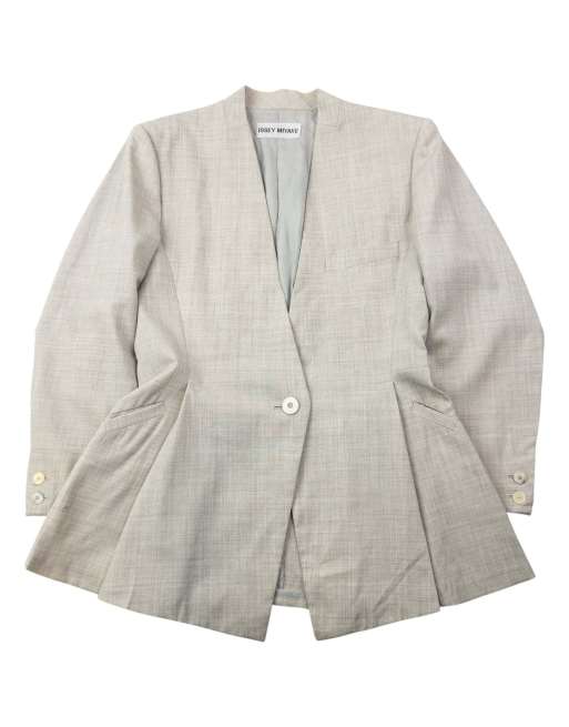 Vintage 90s Issey Miyake Pleated Jacket & Skirt Suit Set Size M, 3 of 4