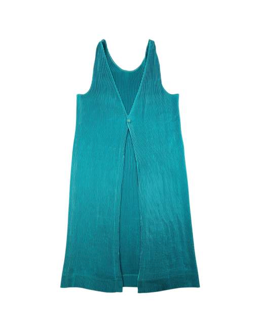 Vintage 90s Issey Miyake Pleated Longline Vest Dress Size L