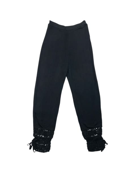Vintage 90s Jean Paul Gaultier Femme Lace Cuff Trousers Size W26 - view 1