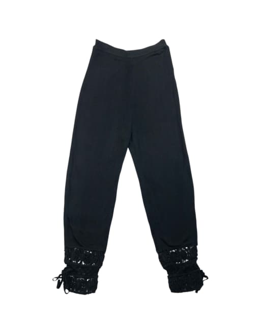 Vintage 90s Jean Paul Gaultier Femme Lace Cuff Trousers Size W26, 1 of 4