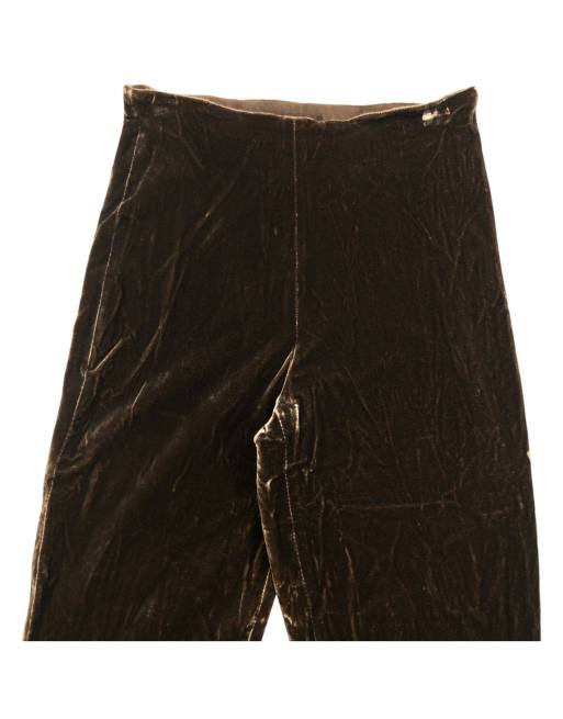 Vintage 90s Jean Paul Gaultier Femme Velour Trousers Size W24, 1 of 4