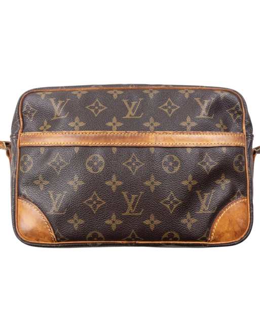 Vintage 90s Louis Vuitton Trocadero monogram leather cross body bag in brown