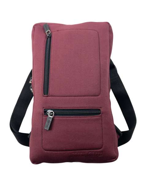 Vintage 90s Miu Miu Neoprene Backpack in Maroon - view 1