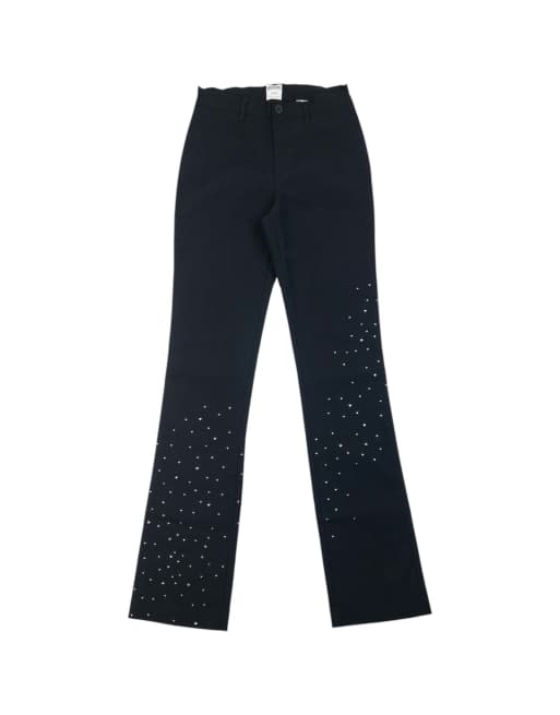 Vintage 90s Moschino Jeans Diamanté Trousers Size W28, 1 of 7