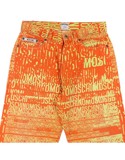 Vintage 90s Moschino Jeans Logo Text Print Trousers Size W29, 3 of 7