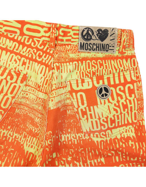 Vintage 90s Moschino Jeans Logo Text Print Trousers Size W29, 7 of 7