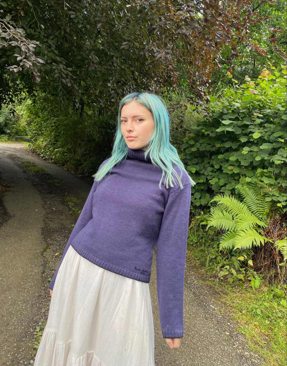 Vintage 90s Paul Smith Size M Wool Blend Jumper in Blue