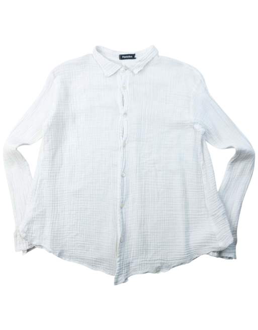 Vintage 90s Plantation By Issey Miyake Crinkle Button Up Shirt Size S