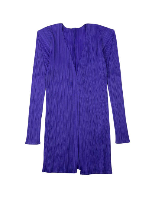 ISSEY MIYAKE 90s ロングジレ Vintage 90s Pleats Please By Issey Miyake Pleated Cardigan Size M