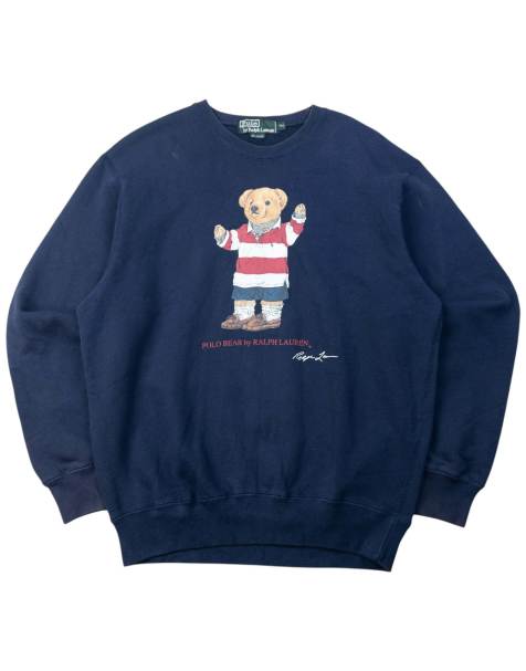 Vintage 90s Polo Ralph Lauren Bear Graphic Sweatshirt Size S - view 1