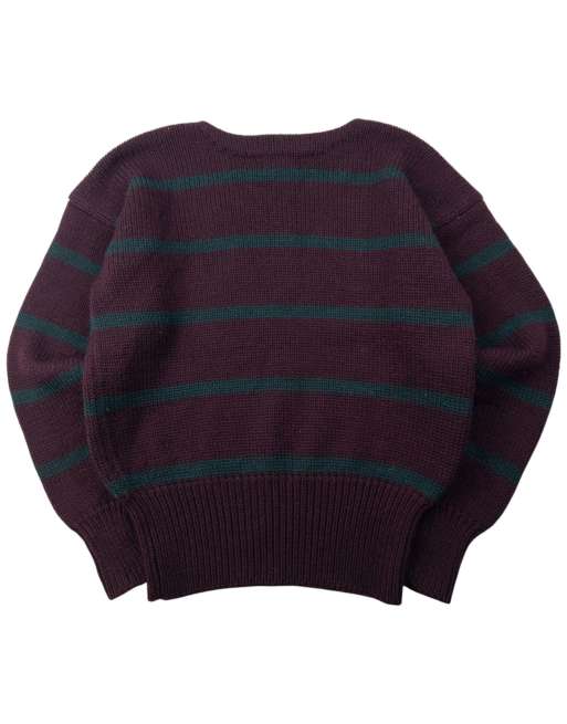 Vintage 90s Polo Ralph Lauren Crest Striped Knit Wool Jumper Size XL, 2 of 4
