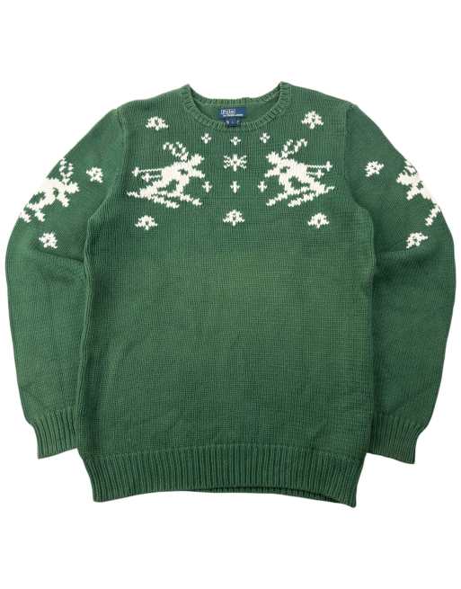 Vintage 90s Polo Ralph Lauren Knitted Skiing Jumper Size S