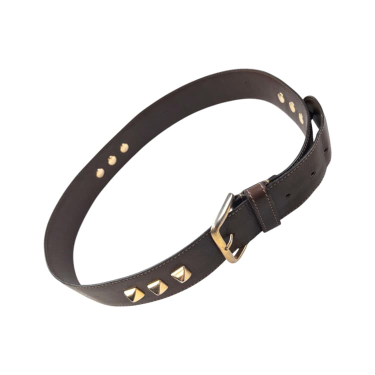 Vintage 90s Prada Studded Leather Belt Size M | ASOS