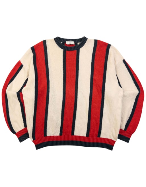 Vintage 90s Valentino Striped Jumper Size M, 1 of 4