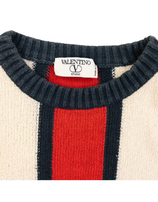 Vintage 90s Valentino Striped Jumper Size M, 3 of 4