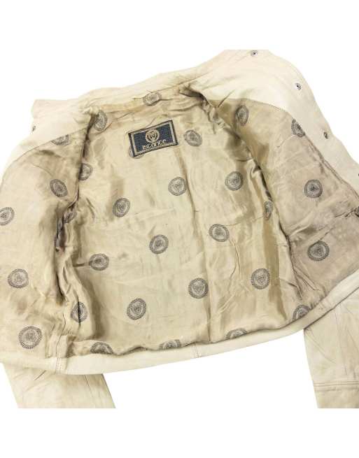 Vintage 90s Versace Istante Cropped Leather Jacket Size S, 4 of 4
