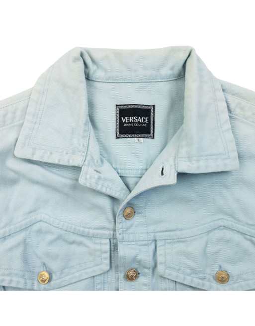 Vintage 90s Versace Jeans Couture Button Up Denim Jacket Size S, 3 of 4