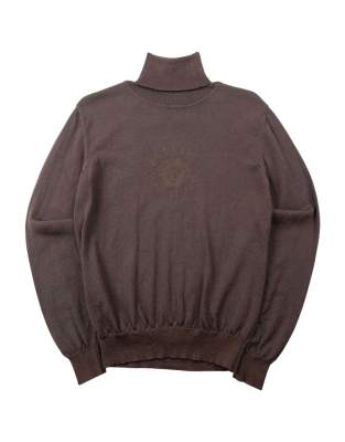 Vintage 90s Versace Jeans Couture Embroidered Knitted Turtleneck