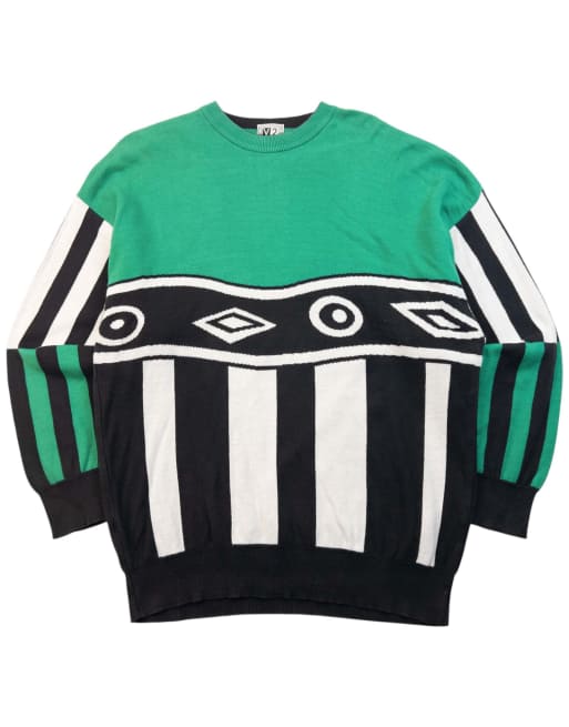 Vintage 90s Versace V2 Pattern Jumper Size S
