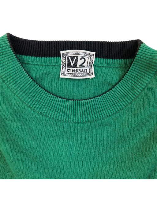 Vintage 90s Versace V2 Pattern Jumper Size S, 3 of 4
