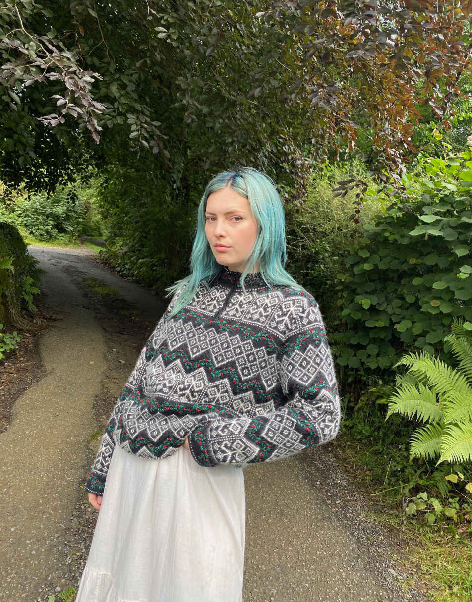 Vintage 90s Wool Size M Chunky Knitted Jumper in Multi