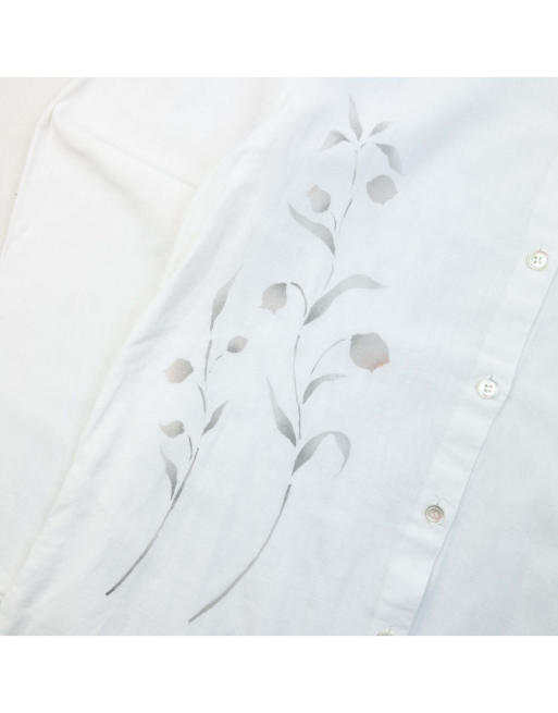 Vintage 90s Yohji Yamamoto Floral Long Sleeve Button Up Shirt Size S, 4 of 4