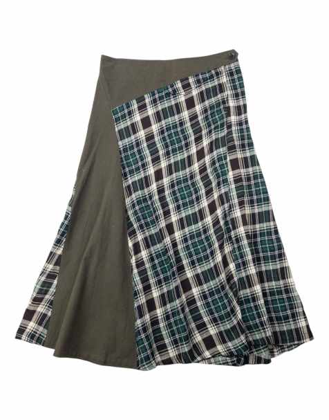 Vintage 90s Yohji Yamamoto Patchwork Skirt Size W30 - view 1