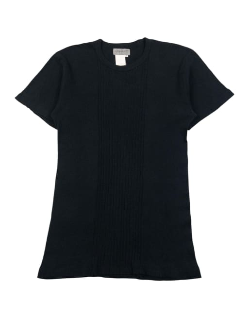 Vintage 90s Yohji Yamamoto Ribbed T Shirt Size M, 1 of 4