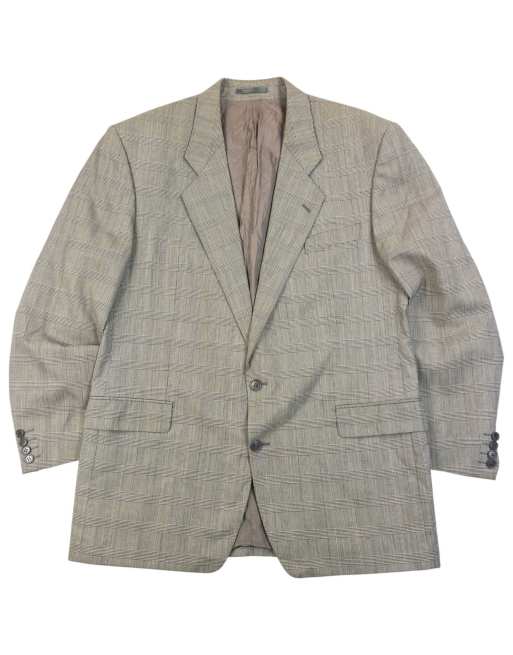 Vintage 90s YSL Yves Saint Laurent Checkered Jacket & Trousers Suit Set Size M, 2 of 7