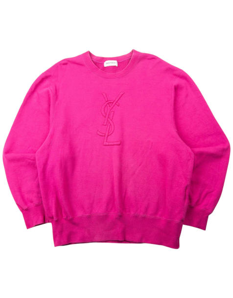 Vintage 90s YSL Yves Saint Laurent Embroidered Sweatshirt Size M - view 1