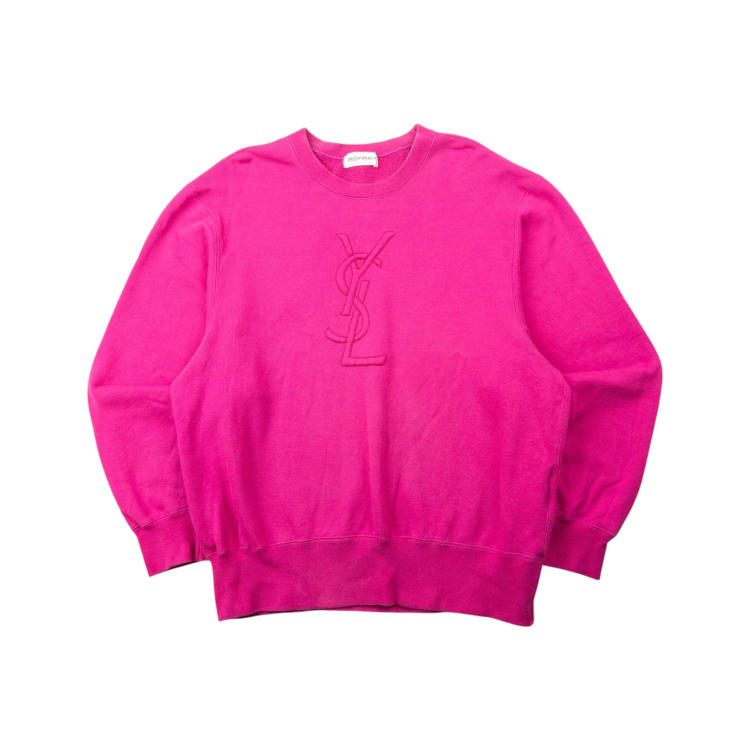 Vintage 90s YSL Yves Saint Laurent Embroidered Sweatshirt Size M