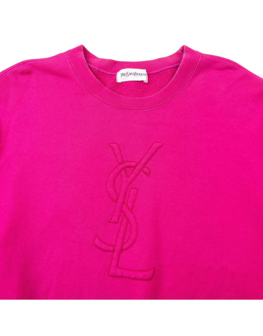 Vintage 90s YSL Yves Saint Laurent Embroidered Sweatshirt Size M