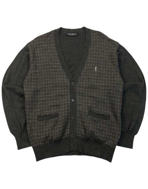 90s Yves Saint Laurent ノーカラー ニットジャケット 211785842-1-grey?$n_640w$&wid=