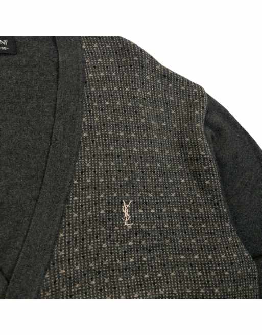 Vintage 90s YSL Yves Saint Laurent Pattern Cardigan Size S, 4 of 4