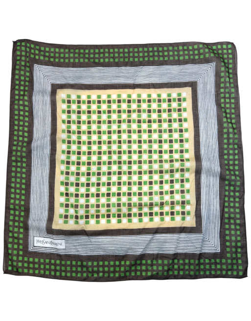 Vintage 90s YSL Yves Saint Laurent Pattern Scarf