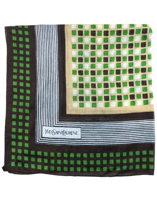Vintage 90s YSL Yves Saint Laurent Pattern Scarf, 2 of 4