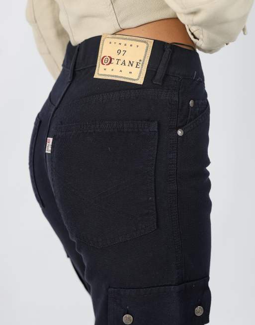 Vintage 97 Octane XS cargo pants in navy blue, 4 of 4