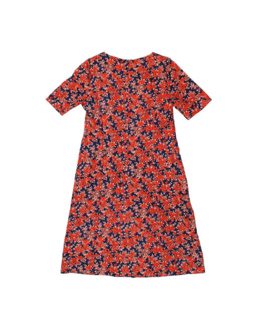 Vintage A-line Dress UK 12 Medium In Red Floral, 2 of 4