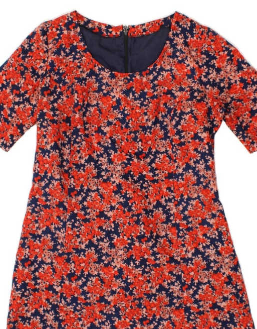 Vintage A-line Dress UK 12 Medium In Red Floral, 3 of 4
