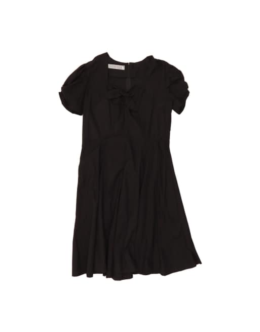 Vintage A-line Dress UK 14 Large In Black