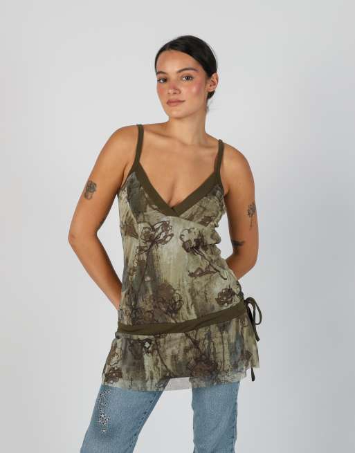 Vintage a Vanto S woven mini dress in dark green