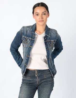 Vintage Abercrombie & Fitch S Denim Jacket Navy Blue