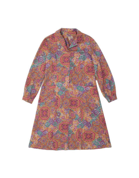 Vintage Abstract Pattern A-line Dress EU 40 Medium In Multicoloured - view 1