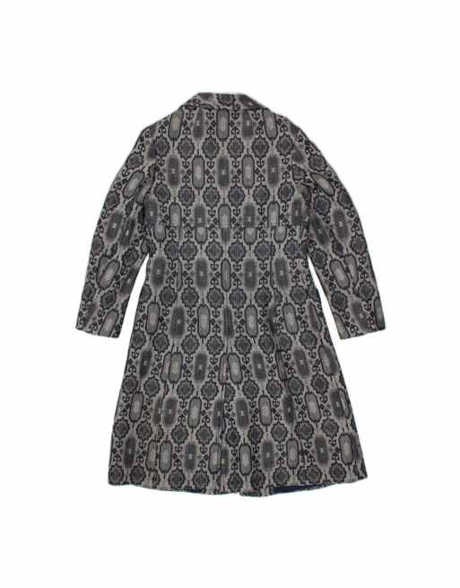 Vintage Abstract Pattern Overcoat UK 10 Small In Grey, 2 of 4